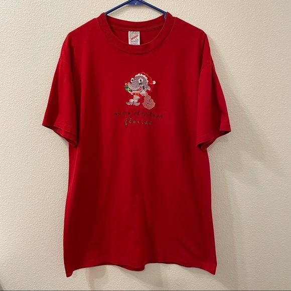 Jerzees Florida Christmas shirt red Large - Picture 1 of 5
